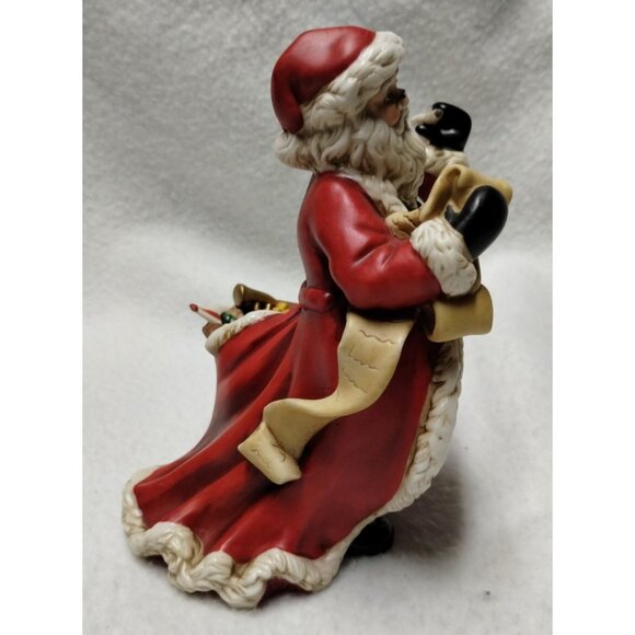 Partylite Santa Claus Tealight Holder wit Toy Bag 7" Tall Hand-Painted - Picture 10 of 15